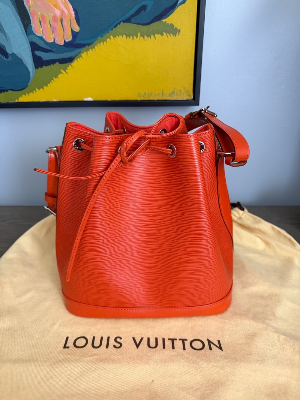 Louis Vuitton Red Epi Leather Noé Bucket Bag